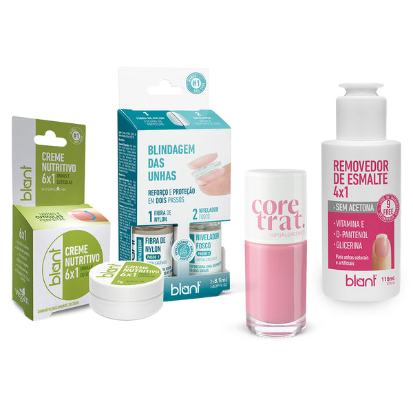COMBO: Blindagem das Unhas S/ Cabine - Diamante Rosa